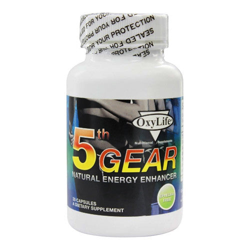 Oxylife 5th Gear Natural Energy Enhancer Capsules, Ephedra Free, 30 Ea